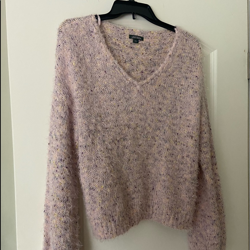 Wild fable multi colored crop sweater